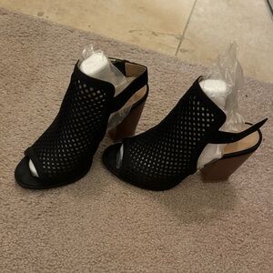 Black Peep Toe Heel